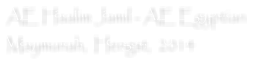 AE Haalim Jamil - AE Egyptian  Maymunah,  Hengst,  2014